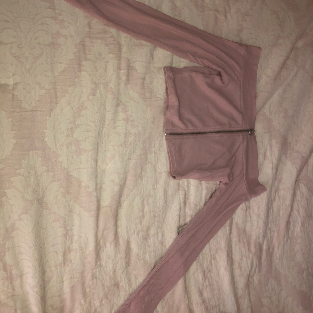 forever 21 pink off the shoulder crop top - Picture 2 of 3